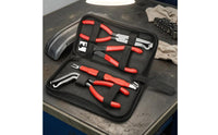 4 Pieces Zippered Case Automotive Specialty Pliers Set Plastic-Coated Handles 4 Piece Plier Kit Non-Slip Handle Plier Set for Mechanics, Car Repair, Garage