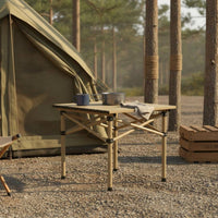 Easy to Carry Roll up Camp Table Lightweight Camping Fold-up Table Non-Slip Feet Scratch Resistant