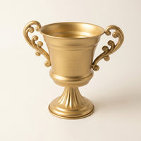 Metallic-Looking-Look Urn Vase with Handles Elegant Pedestal Urn Vase Classic Vessel Stable for Florists
