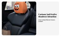 Car Headrest Cover Decorative Funny Car Headrest Stain-Resistant Resistant for Drivers, Families, Automobile, Daily Commute, Road Trips