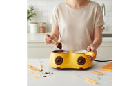 Easy to Use Electric Chocolate Melting Pot Double Pot Chocolate Fondue Set Baking Supply for Bakers, Parties