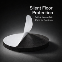 Felt Self-Adhesive Anti-Scratch Floor Protector, Silent Felt Furniture Leg Pads for Hardwood Floors