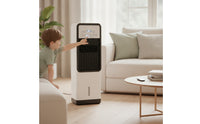 Compact Evaporative Air Cooler Portable Column Fan with Water Tank No Installation Required Swamp Cooler Easy to Clean for Bedroom, Living Room