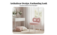 Elegant Design Winged backrest Chair Soft paddinged Seat Vanity Stool Plush Upholstery Household Furniture Modern & design for Makeup lovers, Home Decorators, Gift Givers, Bedroom, Dressing Table, Living Room, full-length Closet