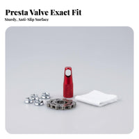 Presta Valve Cap CNC Machined Valve Core Remover Cap Lightweight Bike Tire Dust Cover for Road Cyclists, Mountain Bikers, Bicycling, Gravel Biking