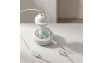 Easy Installation Windless Fly Shooer Adjustable Range Hanging Fly Fan Timer Function for Food Vendors, Market Stall Holders, Restaurant Owners