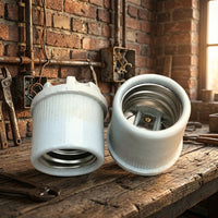 Bulb Holder with High Temperature Resistant Ceramic, E40 Lamp Holder for 25A Rated Current, Waterproof Outdoor Design, Fishing Light Socket
