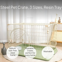 Foldable Indoor Dog Playpen Metal Crate