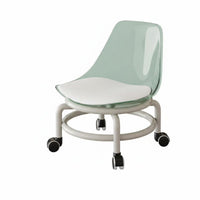 360-Degree Swivel Low Rolling Stool Back Support Low-Profile Caster Chair Floor Protection Mobile Seating Easy Installation for Office Workers, Salon Team, Living Room, Playroom, Workshop, Garage