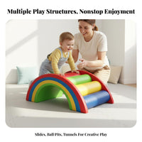 17 Pieces Modular Design Sensory Integration Play Equipment Waterproof Soft Foam Climbing Blocks Easy to Clean Indoor Foam Climber Set for Toddlers, Babies, Preschoolers, Kindergarten, Early Learning Center, Playroom