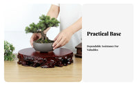 Plant Pot Pedestal Sturdy Wood Base Elevates Greenery for Home