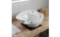 Backwash Basin Easy to Clean Shampoo Wash Basin Glossy Finish Salon Shampoo Sink for Hairdressers, Barbershop