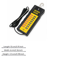12000 V Electric Fence Voltage Tester Indicator Indication Panels Electric Fence Tester Attached Cable Testing Tool Hanging Hook