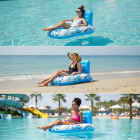 Inflatable Floating Lounge Cooling Mesh Pool Lounger Sun Tanning Inflatable Adult Size Water Suspended Lounger Quick-Drying