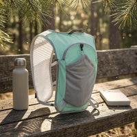 Lightweight Running Vest Backpack Reflective Strips Mesh Back Vest Backpack Zippered Pocket Athletic Pack Stretch Pockets for Hiking