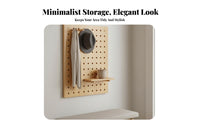 Space-Saving Pegboard Shelving Single DIY Design Wall Organizer Adjustable Shelves Display Shelf Versatile for Homeowners, Business Owners, Entryway, Kids' Room, Home Fromice, Retail Outlet