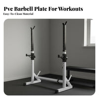 Heavy Duty Construction Squat and Bench Press Rack Non-Slip Rubber Feet Adjustable Squat Rack Long-Lasting PU Leather Adjustable Weightlifting Bench for Weightlifters, Bodybuilders