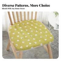 Four-Season Horseshoe Shaped Chair Pad Japanese Design Pattern Horseshoe Chair Pad Breathable for Homeowners, Office Workers, Study Room