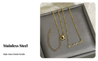Mama Necklace Family Appreciation Day Mom Necklace Script Necklace Stainless Steel Fashion Jewelry for Parents, Moms, Daily Wear