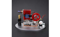 Stirlings Engine Motor Education Model ToyBrass Burner LED Thermal Engine Teaching Aid Physics Experiment Kit for Students, Classroom