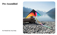 Single Line Kite Easy to Fly Beginner Kite in Light Wind for Beach, Adults
