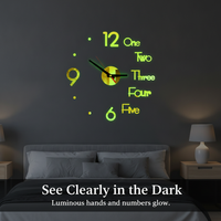 3D DIY Luminous Wall Clock Silent Quartz Movement Acrylic Home Decor
