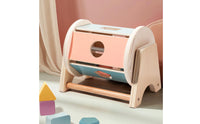 Natural Wood Educational Rolling Drum Tabletop Desktop Rolling Drum Early Learning Baby Toys Rounded Edges for Toddlers, Classrooms