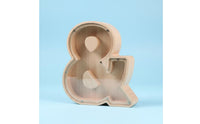 Natural Wood Wooden House Piggy Bank Great Gift Decorative Wooden Currency Bank Large Capacity Transparent Currency Box for Nursery, Desktop