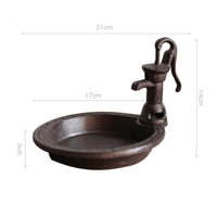 Well Style Bird Feeder Rustic Bird Feeder with Basin Decorative for Courtyard