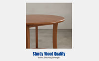 Round Side Table, Solid Wood, Western Style, Minimalist Coffee Table, Living Room, Balcony, Sofa End Table