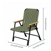 Folding Recliner Chair Carry Handle Reclining Camping Chair Foldable Outdoor Seating