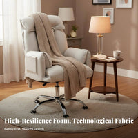 High-Back Support Padded Recliner with Footrest Adjustable Height Reclining Desk Chair with Footrest Cushiony Cushioning Swivel Seat Ergonomic Design for Students, People Working from Home, Distant Workers, Bedroom, Dorm Room, Gaming Setup