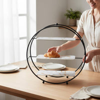 3-Tier Cake Stand Space-Saving 3 Tier Cake Stand Reusable Round Dessert Display Rack for Afternoon Tea