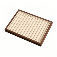 Walnut Jewelry Tray Walnut Jewelry Display Space-Saving Velvet Lined Band Holder for Women