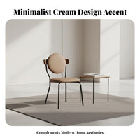 Designer Aesthetic Round Back Chair Minimalist Design Indoor Furniture Curved Backrest Upholstered Seat Soft Cushion for Interior Designers, Restaurant Owners, Dining Room, Showroom, Kitchen, Lounge