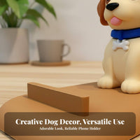 Dog Phone Stand Decorative Cute Puppy Phone Stand Great Gift Idea Desk Decoration for Teens, Kids, Office, Nightstand