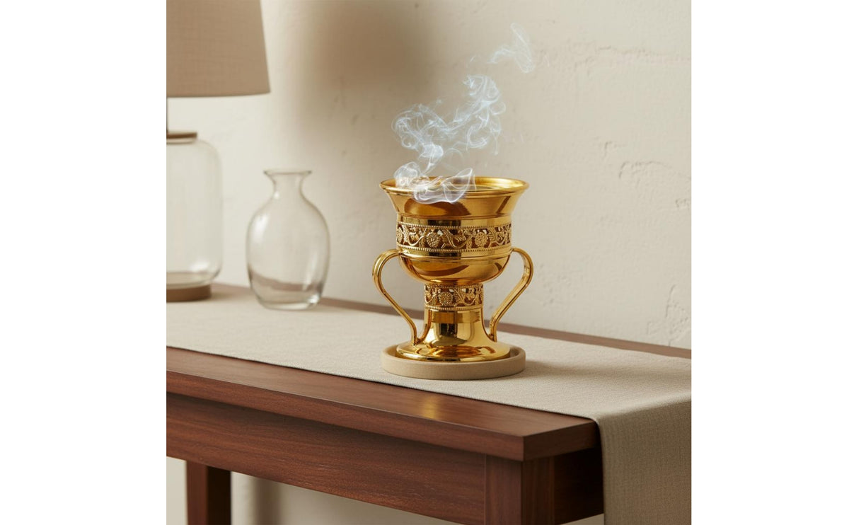 Charcoal Incense Burner Rust Resistant Arabic Incense Burner Home Decor Smoke Dispenser Stable Base for Party