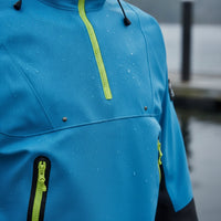Drysuit Waterproof One-Piece Drysuit Front-Entry Dry Suit with Hood for Paddlers, Riders, Water Sports, Cold Weather