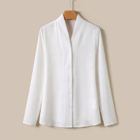 Womens Striped Polyester V Neck Long Sleeve Top, Plus Size Ladies Going Out Blouse for UK, Loose Casual Fit