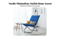 Foldable Adjustable Padded Recliner Sturdy Frame Lounge Chair Eron-the-Movenomic Design Portable Furniture Breathable for Office Workers, Homeowners, Dormitory, Rest Time, Living Room, Balcony