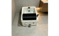 Foot Bath Basin with Footrest Comfortable Acrylic Pedicure Tub Sleek Floor Mount Foot Spa Bath for Nail Studios