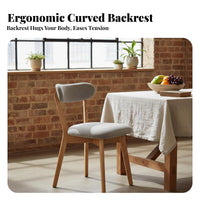 High-Density Foam Cushion Solid Wood Dining Chair Stable and Sturdy Upholstered Dining Chair Easy to Clean Wear-Resistant Upholstery for Restaurant Owners, Homeowners, Apartment Dwellers, Living Room, Bedroom