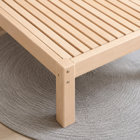 Bed Extension, Solid Beech Wood, Height-Adjustable Extension for Beds with Flat Base, For More Sleeping Space in Family Beds