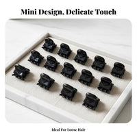 Mini Hair Grip Fastener Basic Design Mini Black Hair Fastener Chic Accessory Lightweight Secure Hold for Women, Common Use