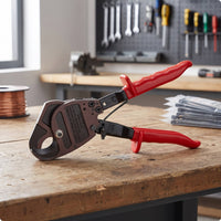 Ratcheting Wire Shear Insulated-Style Manual Wire Shear Heavy-Duty Snippers for Electricians, Electrical Work