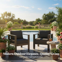 Sofa and Armchair set with Table Waterproof Outdoor Furniture sun-protected Protected Patio Seating Group for Families, Adults, Sunroom, Garden, Backyard