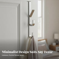 Vertical Door Hook Hanger Drill over the Door Hook Rack No Installation Required Home Storage Solution for Renters, Dorm Room, Entryway, Washroom
