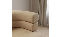 Ergonomic Design Plush Makeup Chair High-Density Sponge Curved Back Single Sofa Sturdy Steel Legs Sherpa Boucle Armchair for Women, Bedroom, Living Room
