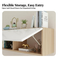 Wall-Mounted Shelving Unit Space-Saving Design Flip-up Door Wall-Mounted Cabinet Sturdy Construction Minimalist & Design