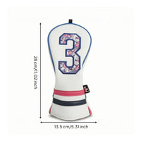 Golf Club Headcover Fit Driver Headcover Cover with Numbers Padded